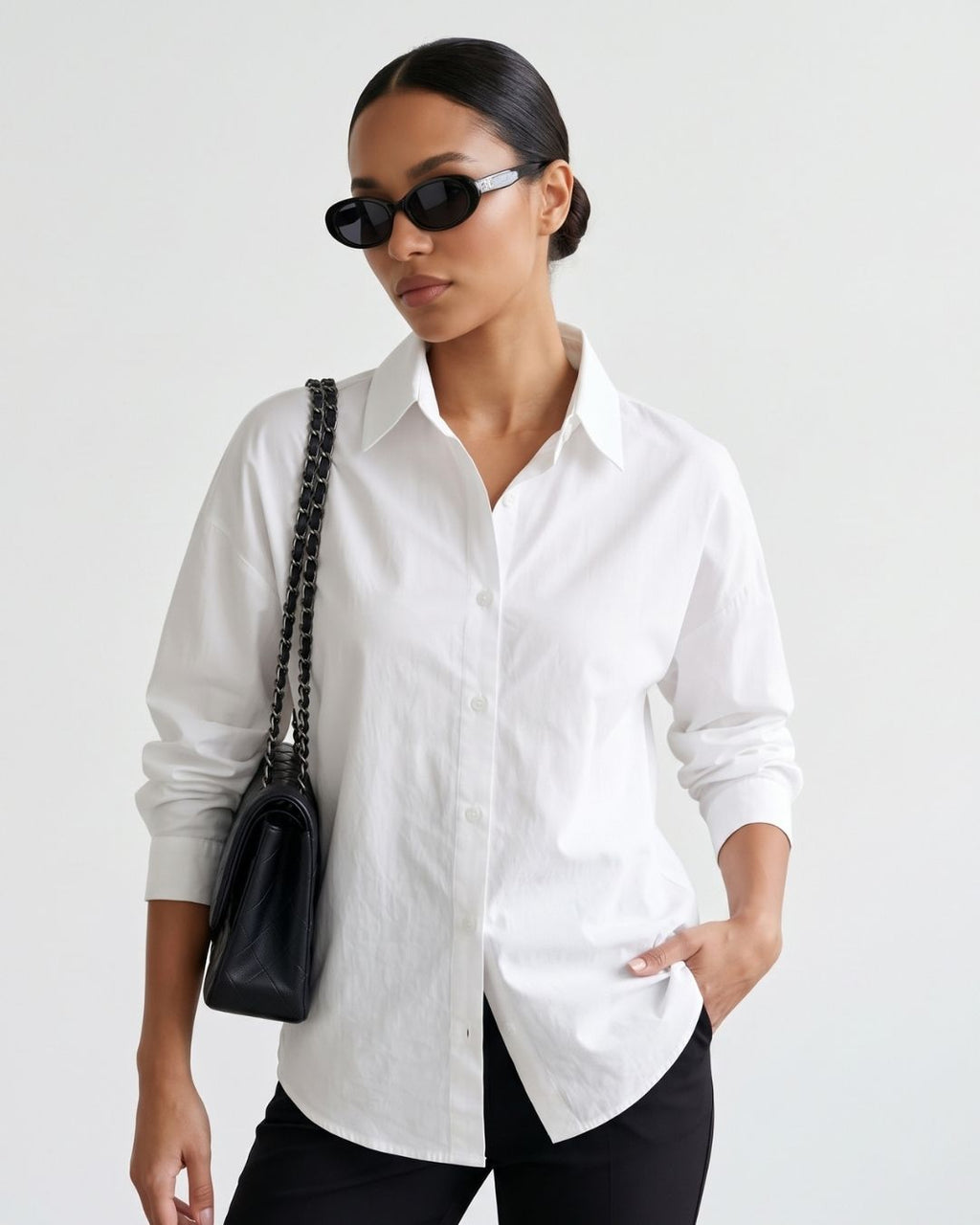 Camisa Feminina Oversized Com Botões E Caimento Amplo