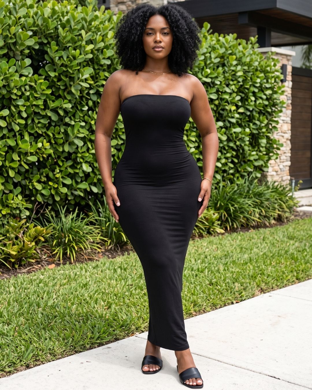 Vestido Longo Justo Tomara Que Caia Tubinho Minimalista