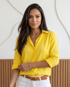 Camisa Feminina Social Com Caimento Solto E Botões